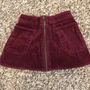 Burgundy Corduroy skirt